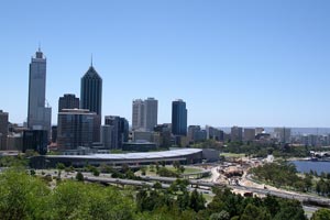 Perth skyline, Western Australia, Australia