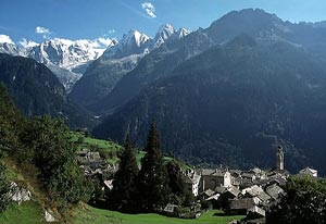 The village of Soglio in front of Bondasca mountains, Switzerland - Photographer: Marco Klueber