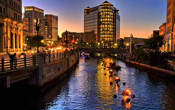 Waterfire in Providence - Photographer: liz west